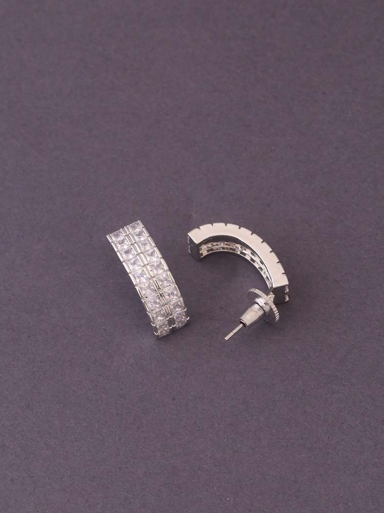 Silver Kiansh Zirconia Studs