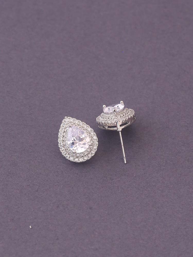 Silver Kine Zirconia Studs