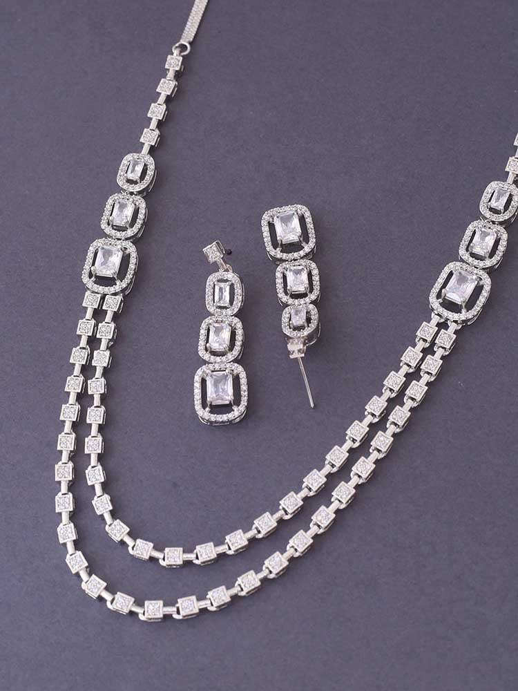 Silver Kira Zirconia Jewellery Set