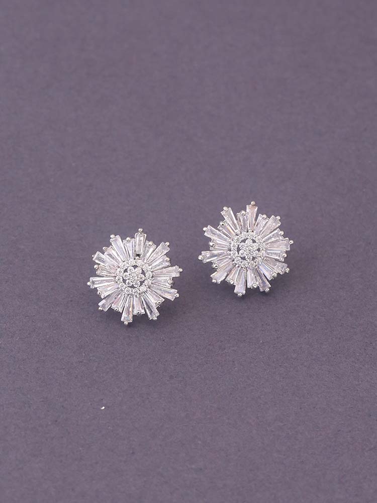 Silver Leeve Zirconia Studs