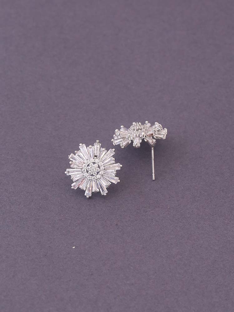 Silver Leeve Zirconia Studs