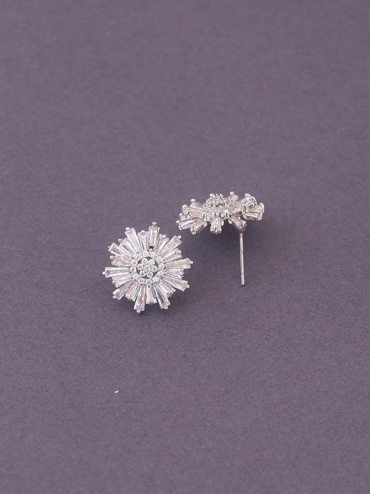 Silver Leeve Zirconia Studs