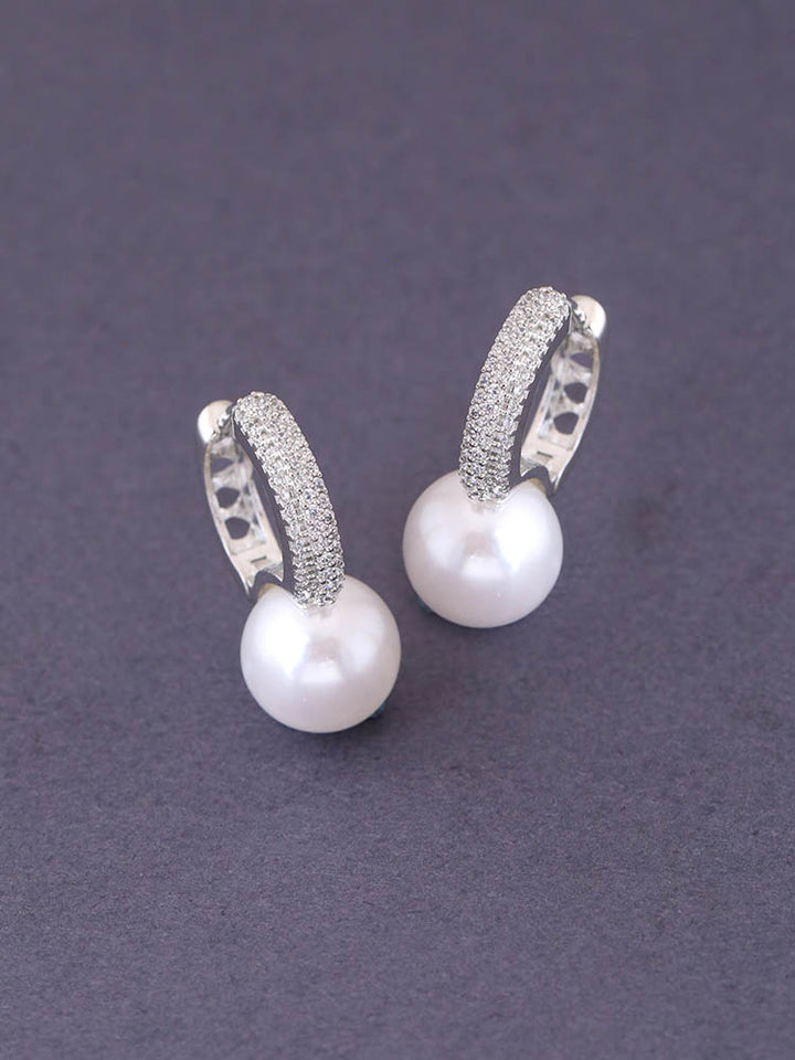 Silver Liana Zirconia Hoops