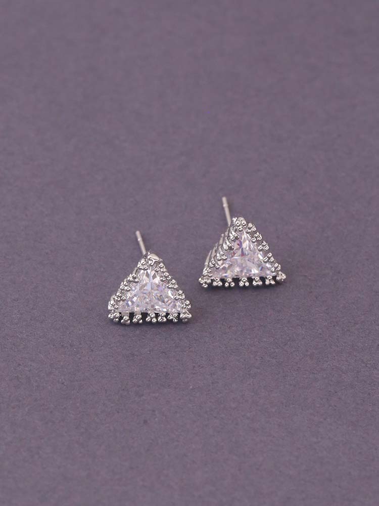 Silver Linda Zirconia Studs