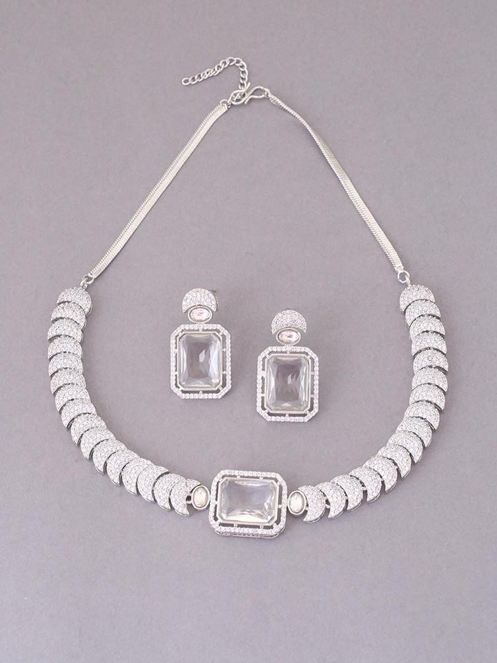 Silver Lisette Zirconia Jewellery Set