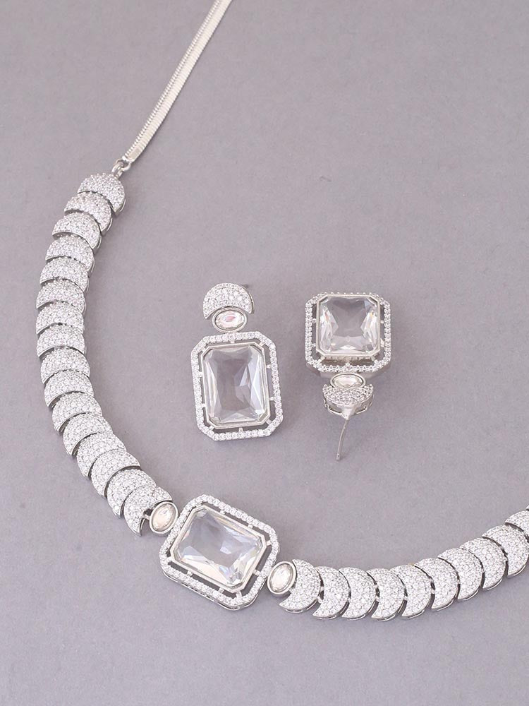 Silver Lisette Zirconia Jewellery Set