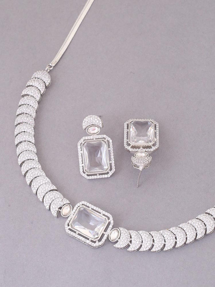 Silver Lisette Zirconia Jewellery Set