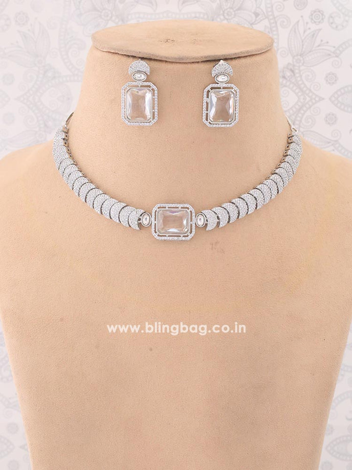 Silver Lisette Zirconia Jewellery Set
