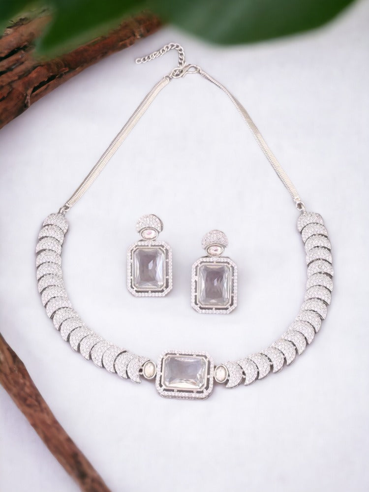 Silver Lisette Zirconia Jewellery Set