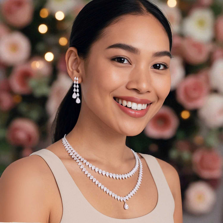 Silver Liyana Zirconia Jewellery Set