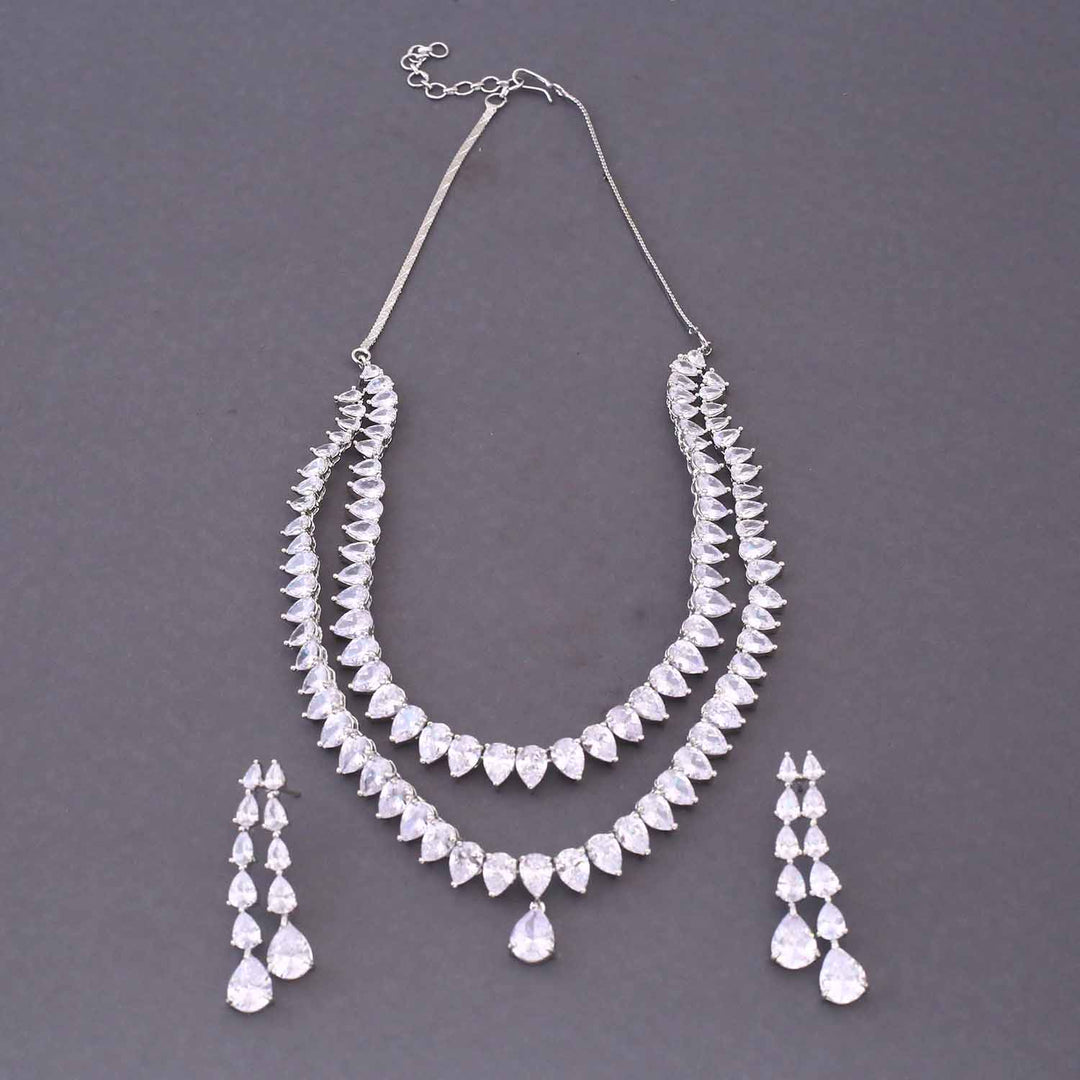 Silver Liyana Zirconia Jewellery Set