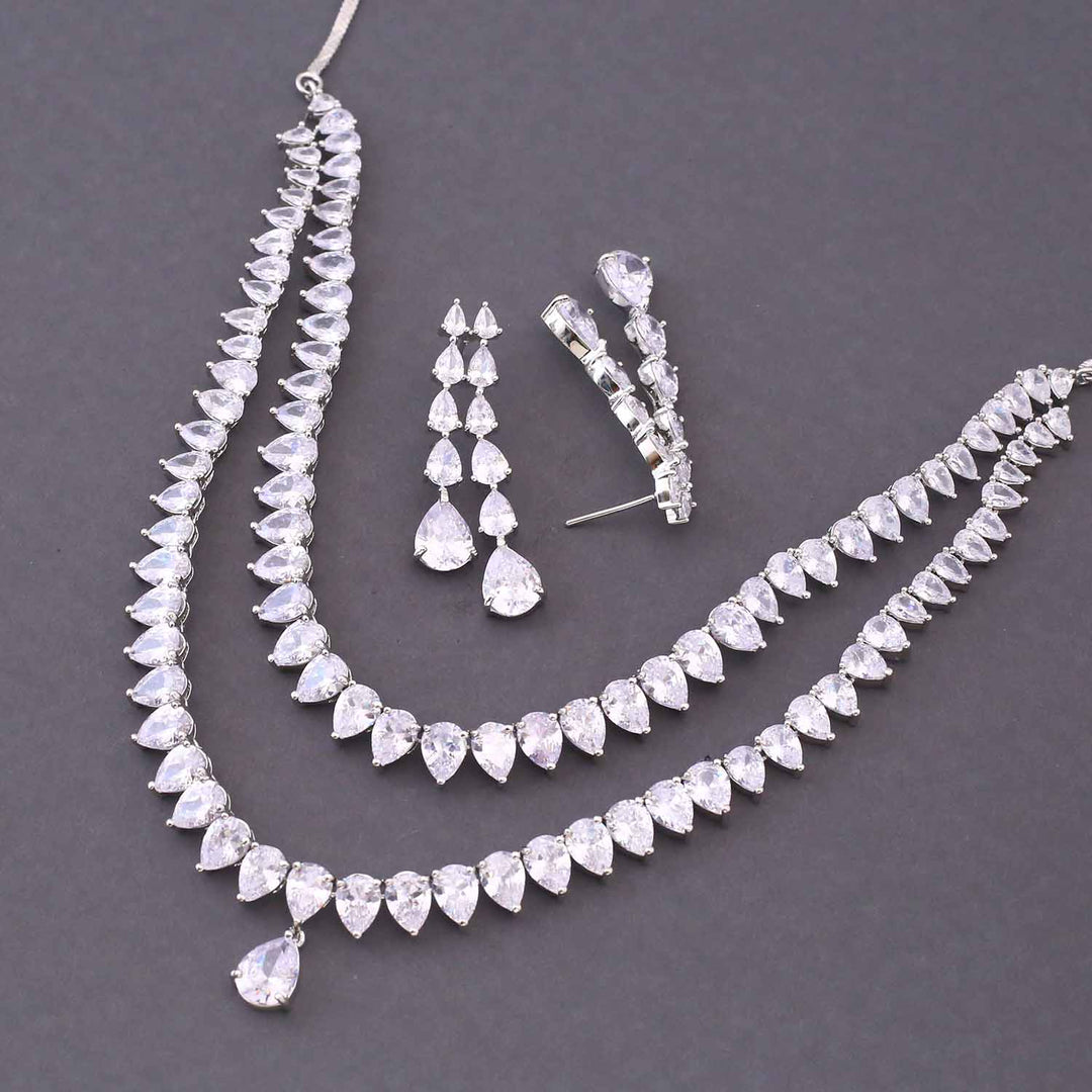 Silver Liyana Zirconia Jewellery Set