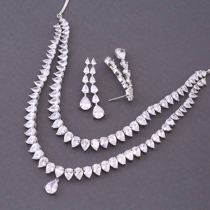 Silver Liyana Zirconia Jewellery Set
