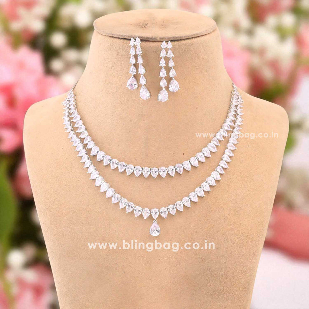 Silver Liyana Zirconia Jewellery Set