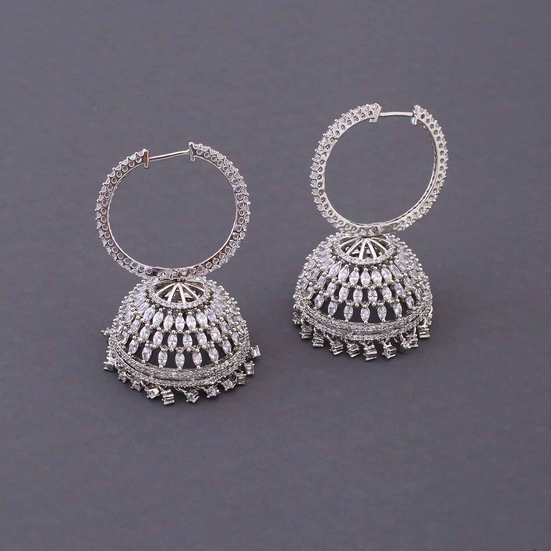 Silver Mabel Jhumkis