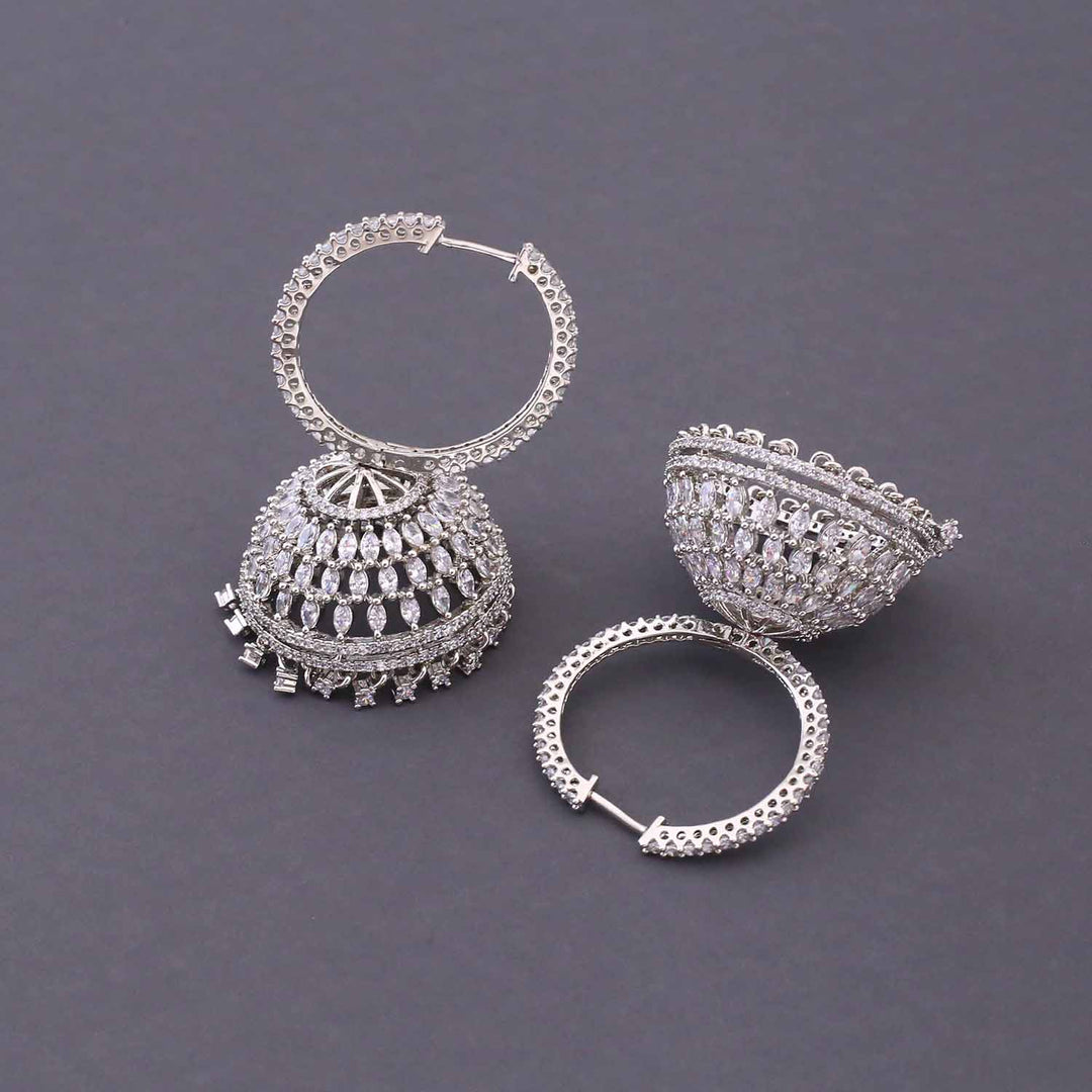 Silver Mabel Jhumkis