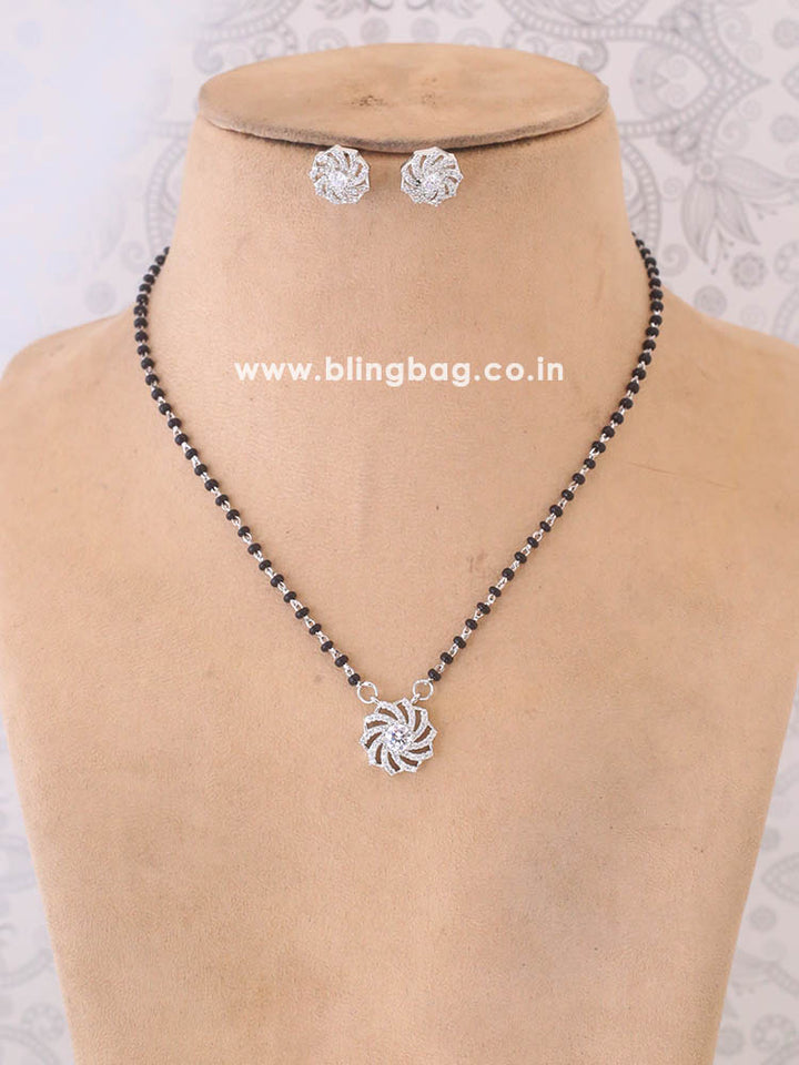 Silver Mansastuti Mangalsutra Set