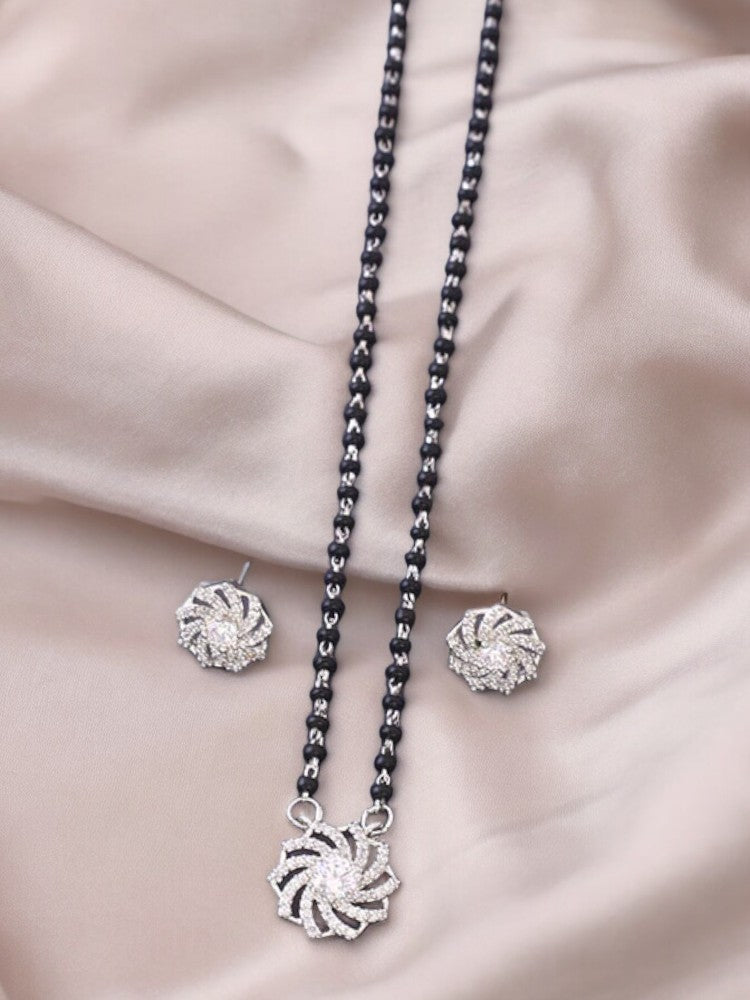 Silver Mansastuti Mangalsutra Set