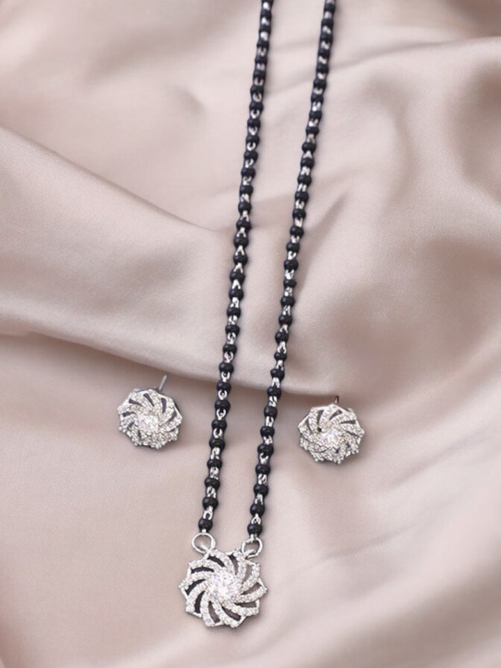 Silver Mansastuti Mangalsutra Set