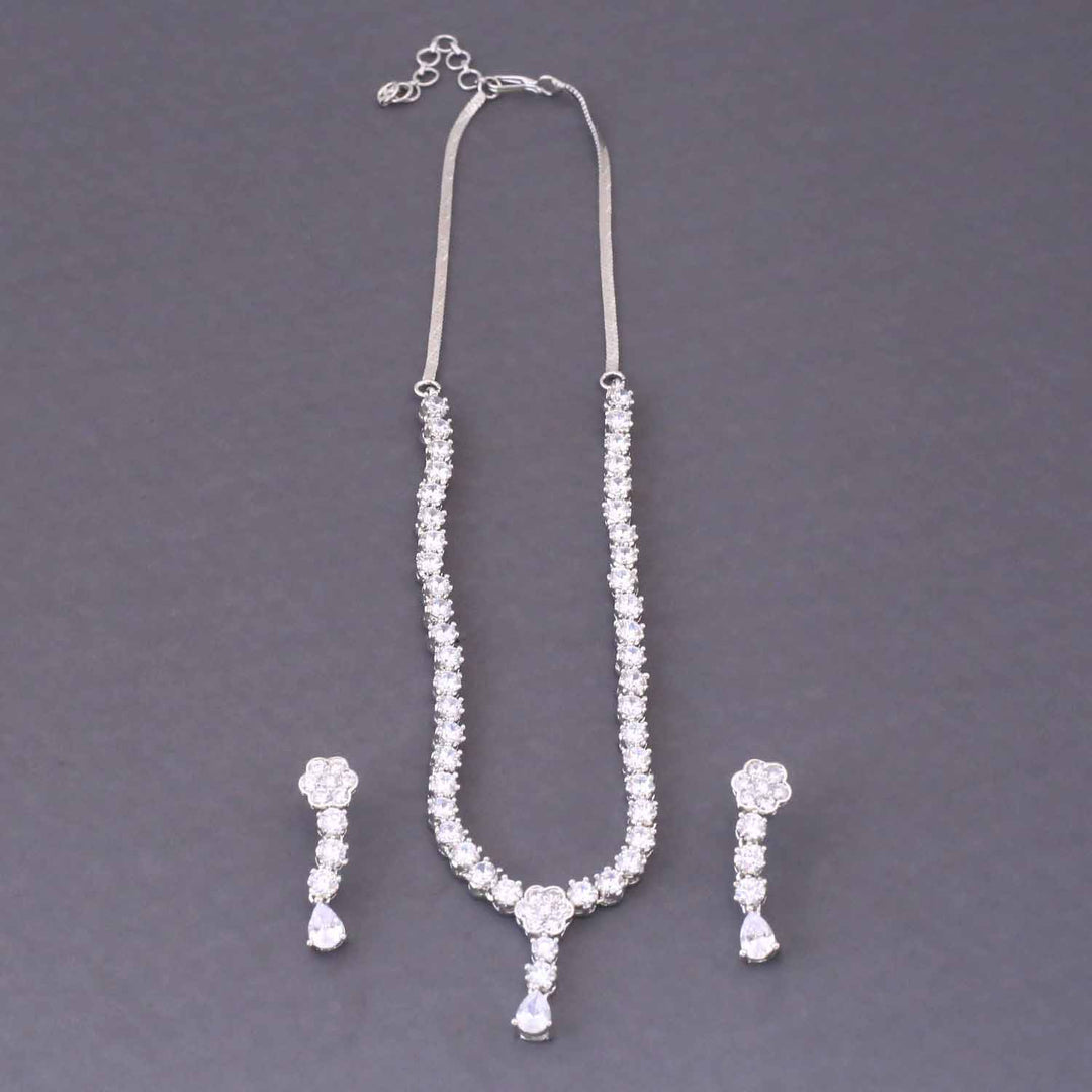 Silver Marianna Zirconia Jewellery Set