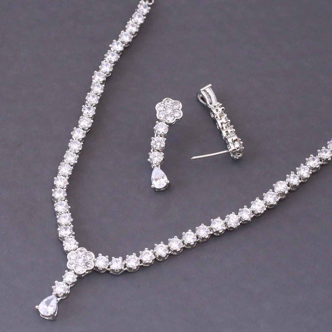 Silver Marianna Zirconia Jewellery Set