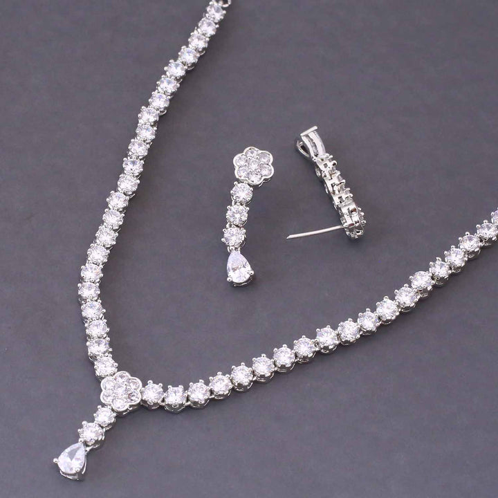 Silver Marianna Zirconia Jewellery Set