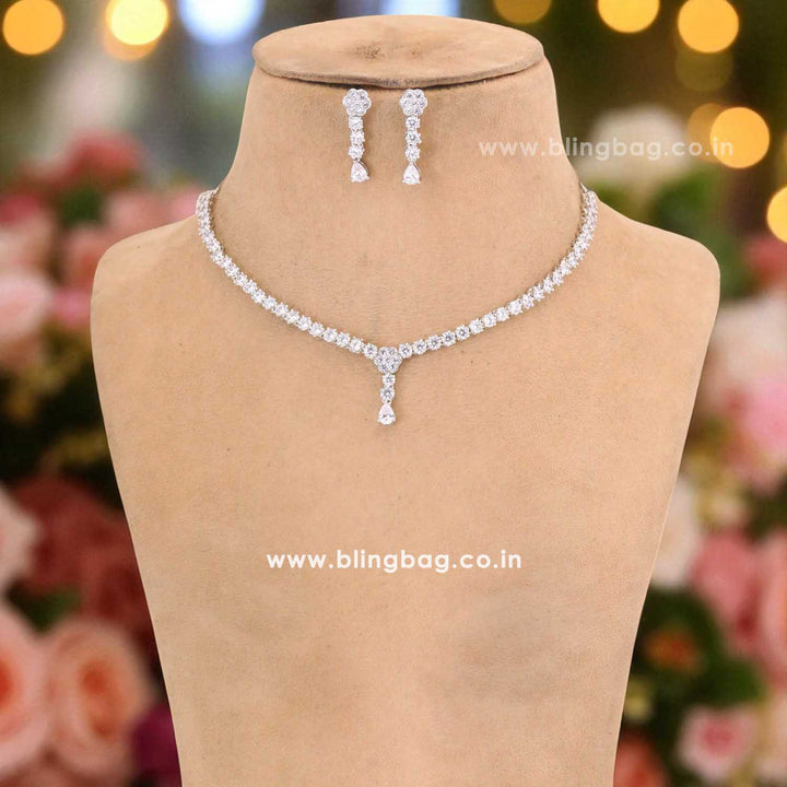 Silver Marianna Zirconia Jewellery Set