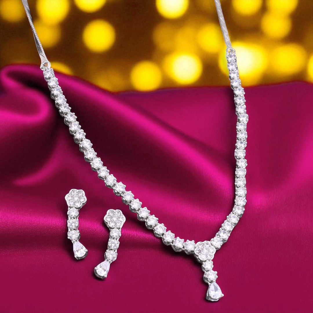 Silver Marianna Zirconia Jewellery Set