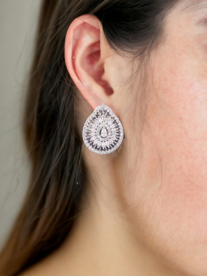 Silver Marita Zirconia Studs