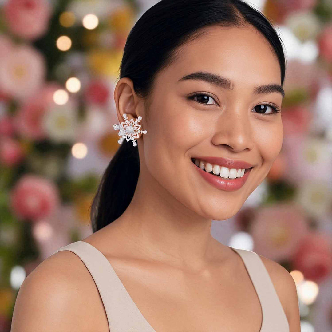 Silver Marthe Zirconia Studs