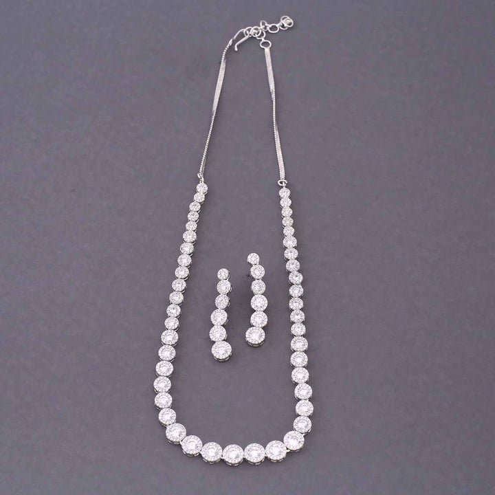 Silver Mayraa Zirconia Jewellery Set