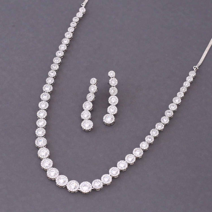 Silver Mayraa Zirconia Jewellery Set