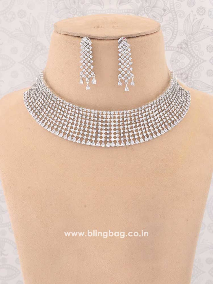 Silver Meghan Zirconia Jewellery Set
