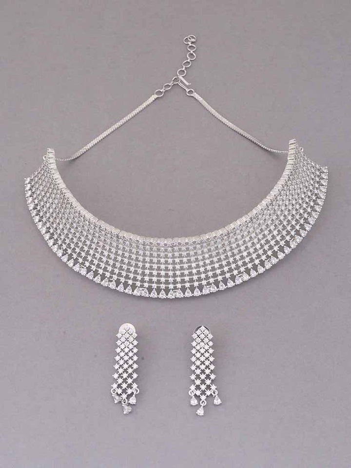 Silver Meghan Zirconia Jewellery Set
