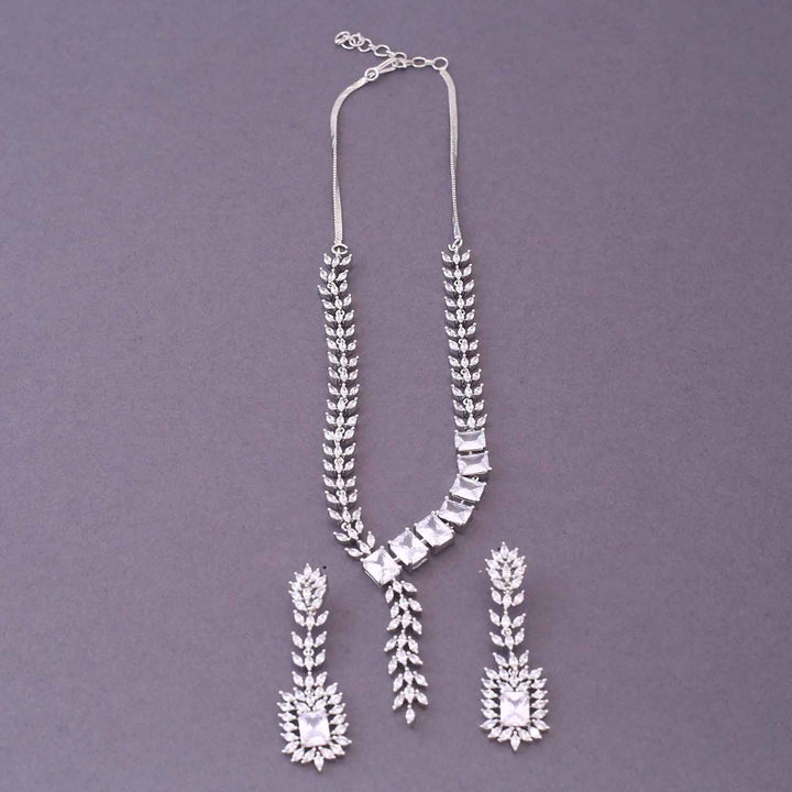 Silver Mehrin Zirconia Jewellery Set