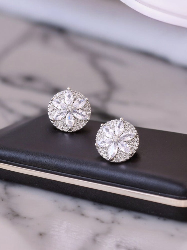 Silver Midori Zirconia Studs