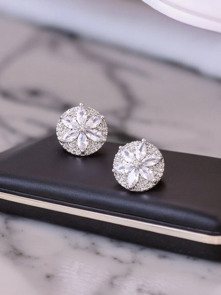 Silver Midori Zirconia Studs