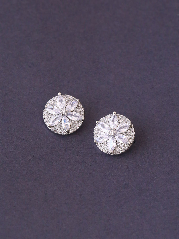 Silver Midori Zirconia Studs