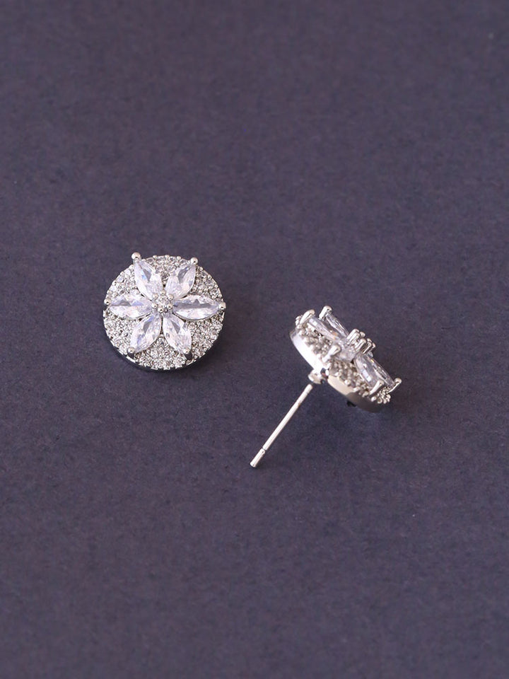 Silver Midori Zirconia Studs