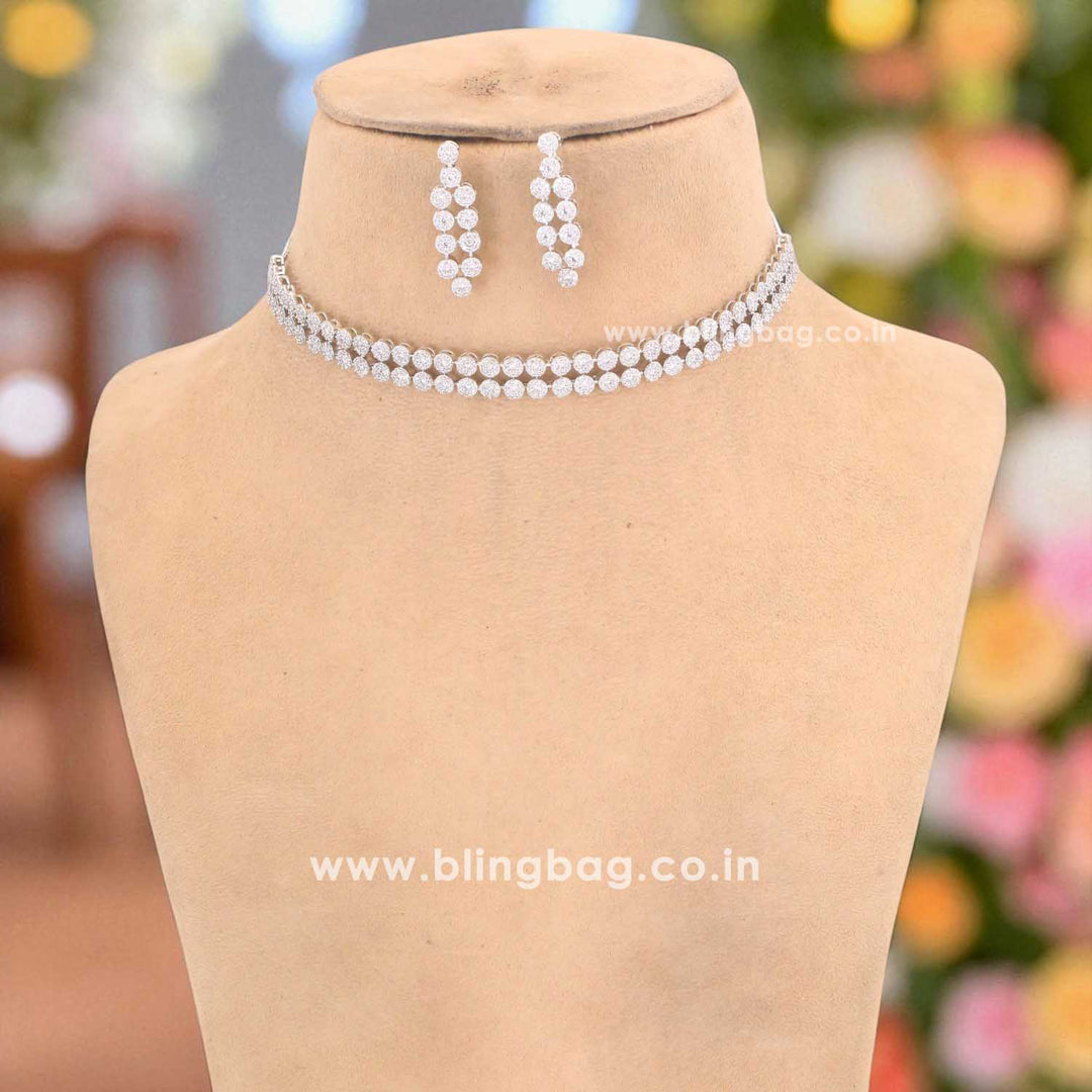 Silver Millie Zirconia Jewellery Set