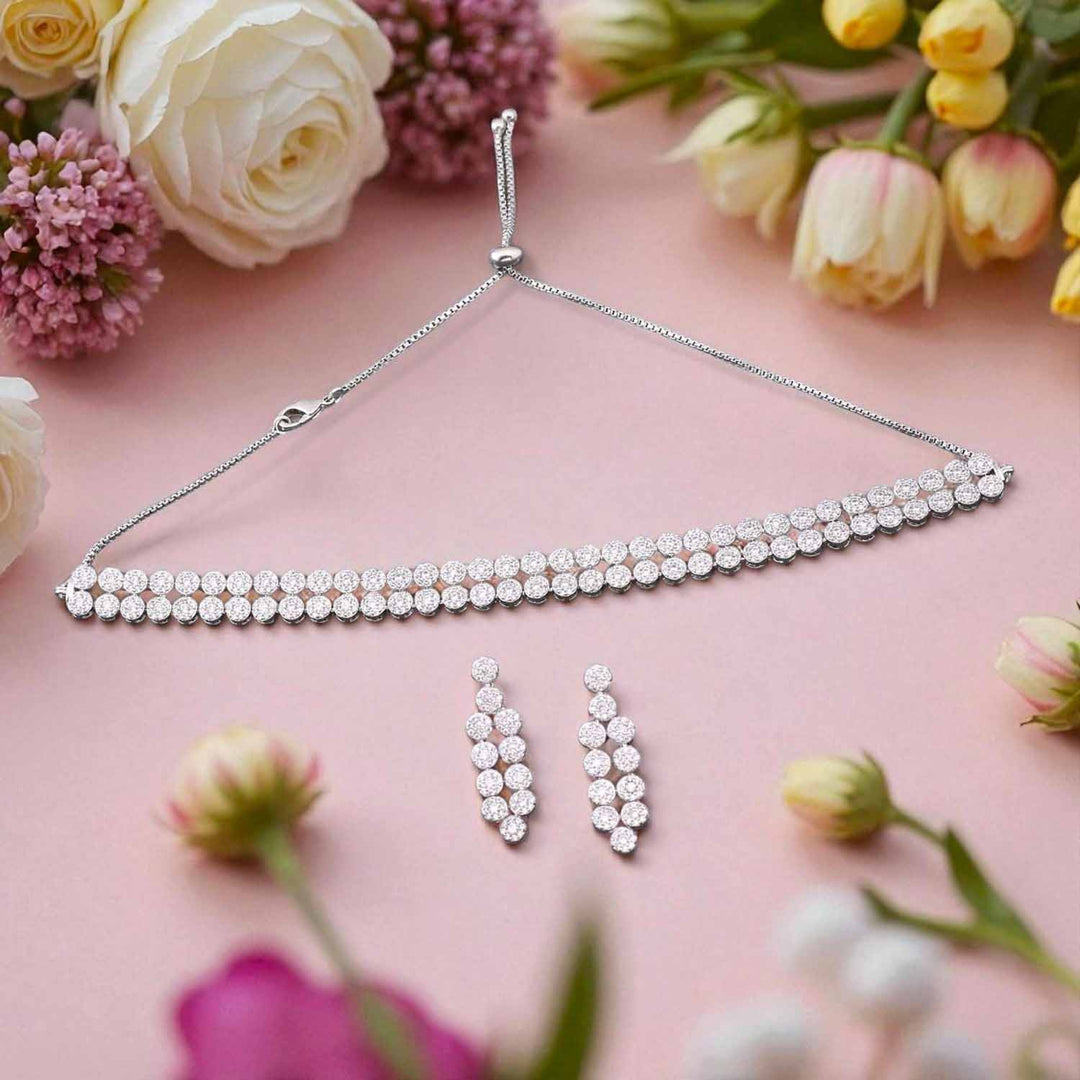 Silver Millie Zirconia Jewellery Set