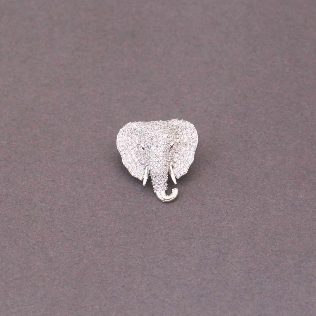 Silver Mini Elephant Brooch