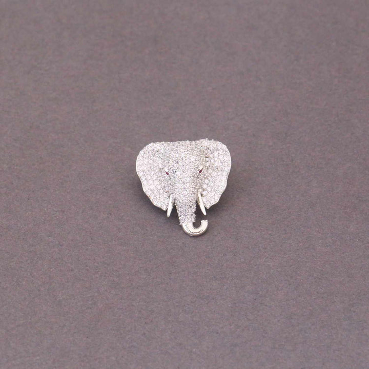 Silver Mini Elephant Brooch