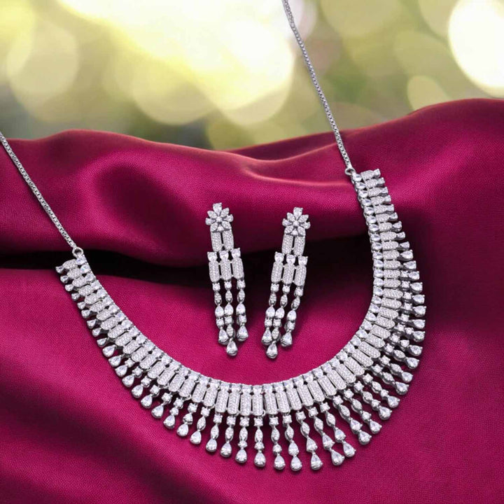 Silver Mishana Zirconia Jewellery Set
