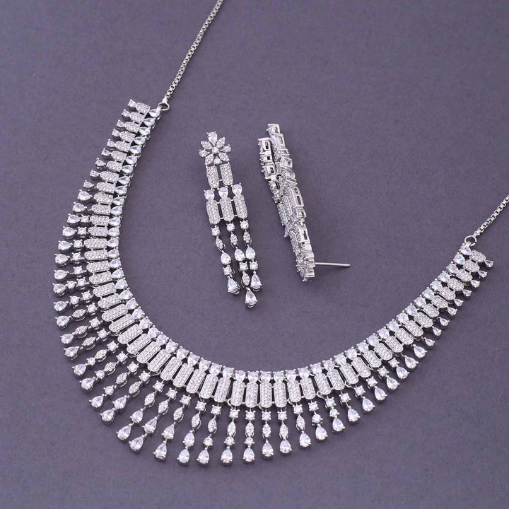 Silver Mishana Zirconia Jewellery Set