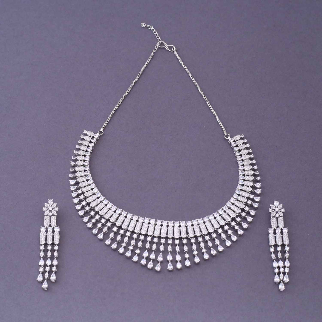 Silver Mishana Zirconia Jewellery Set