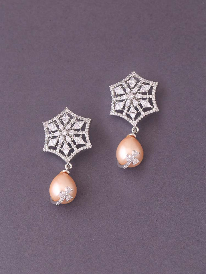 Silver Miyoko Zirconia Danglers