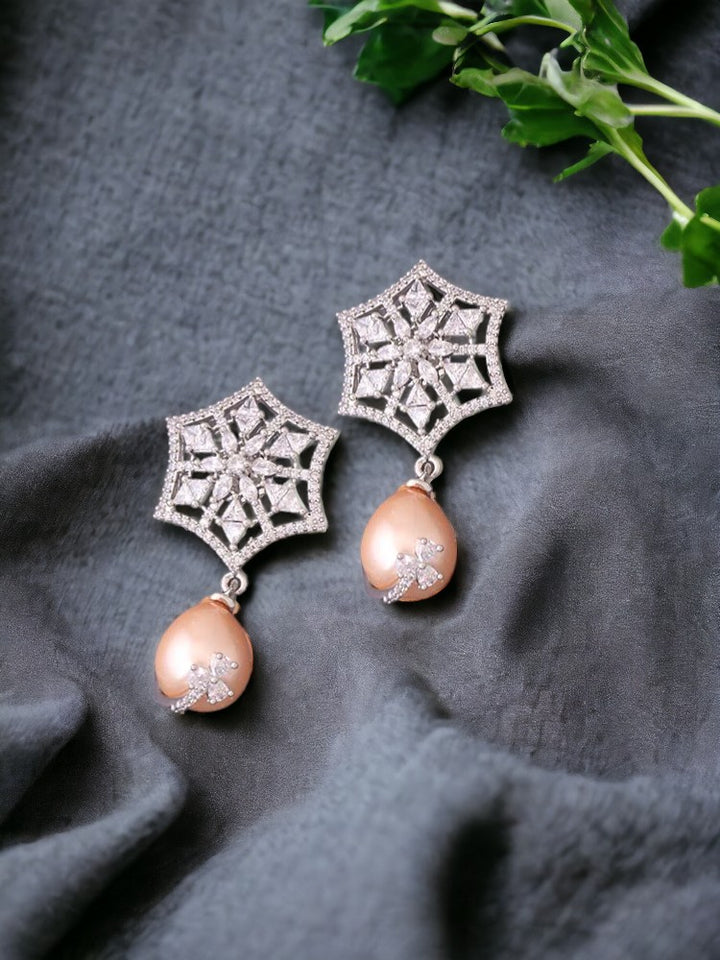 Silver Miyoko Zirconia Danglers