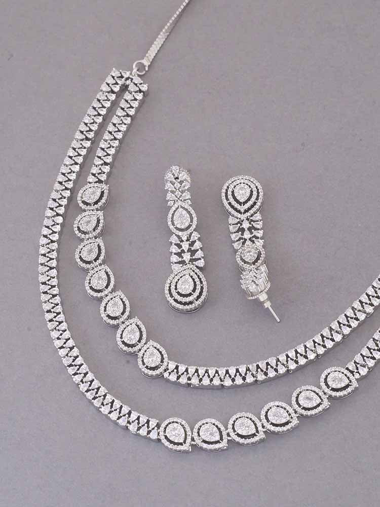 Silver Norah Zirconia Jewellery Set