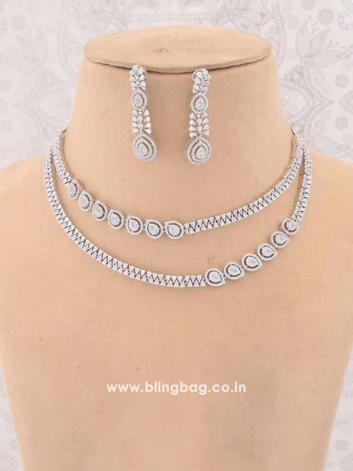 Silver Norah Zirconia Jewellery Set